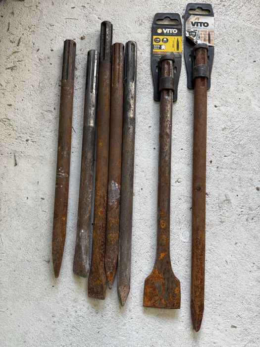 Escopros ponteiros e brocas