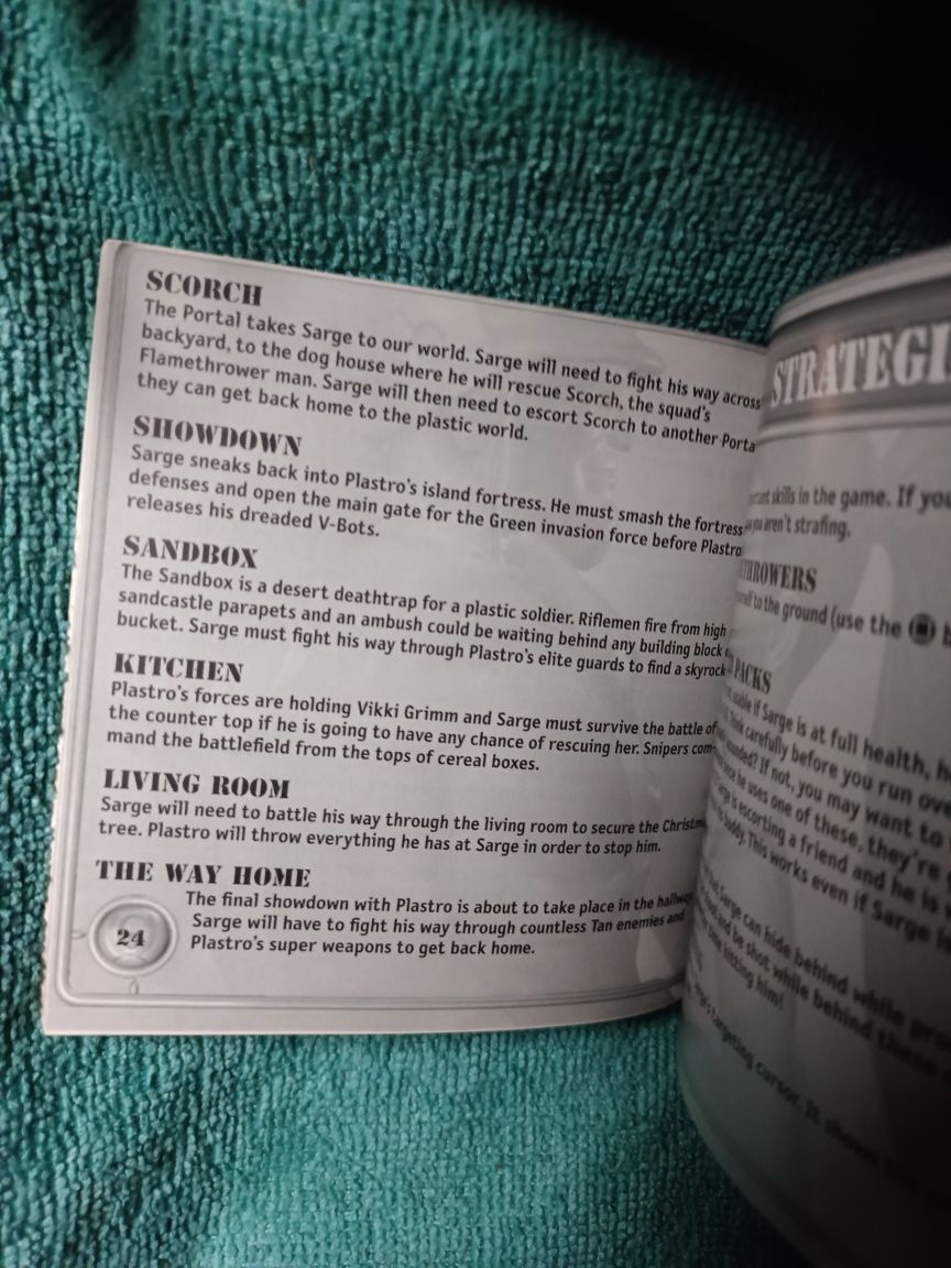 Ps1 Army Men Sarge's Heroes psx psone Książeczka Manual Angielska
