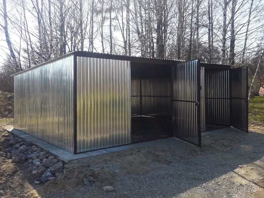 Garaż blaszany blaszak 4x6m ocynkowany MOCNA KONSTRUKCJA garaże wiaty