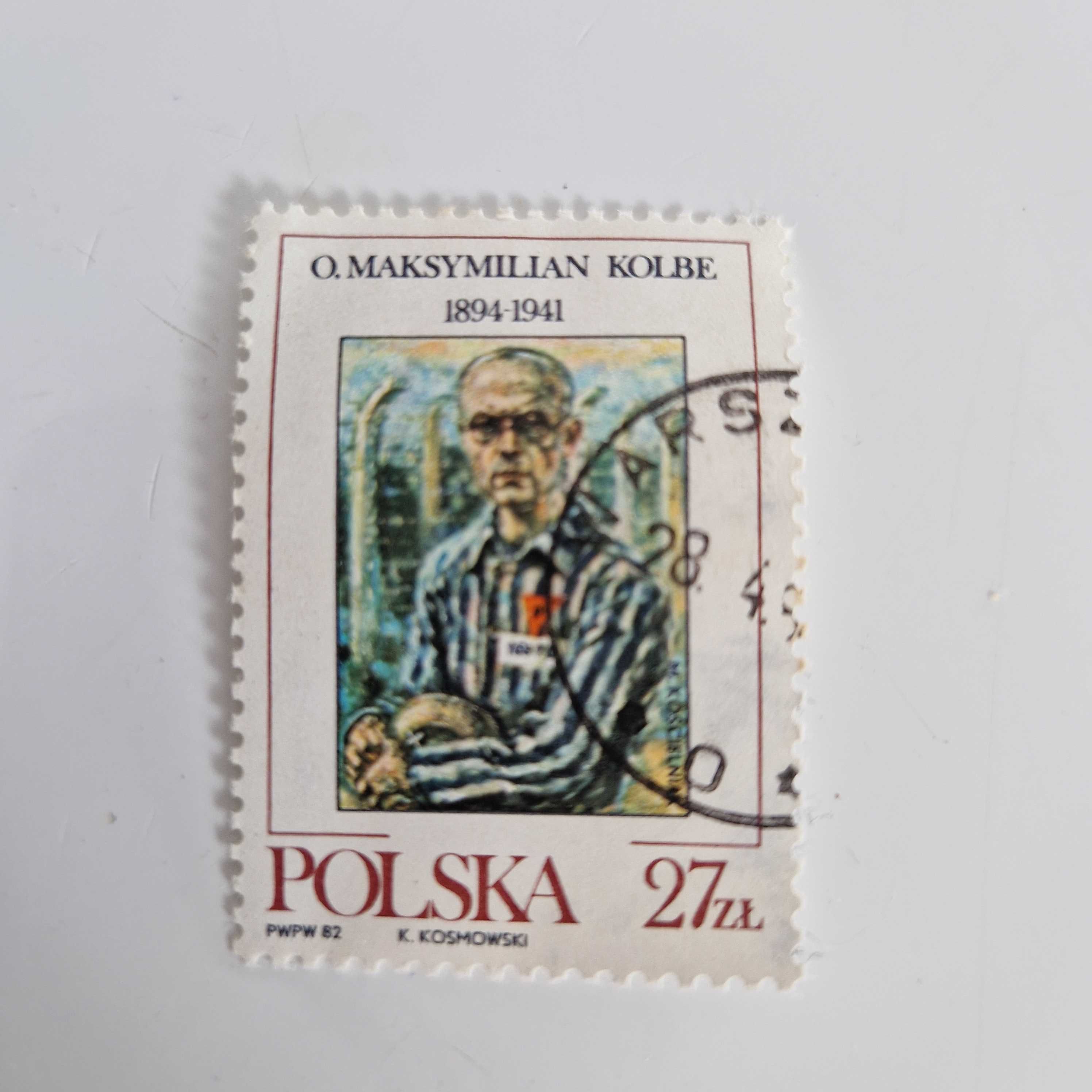 Znaczek pocztowy O. Maksymilian Kolbe rok 1982