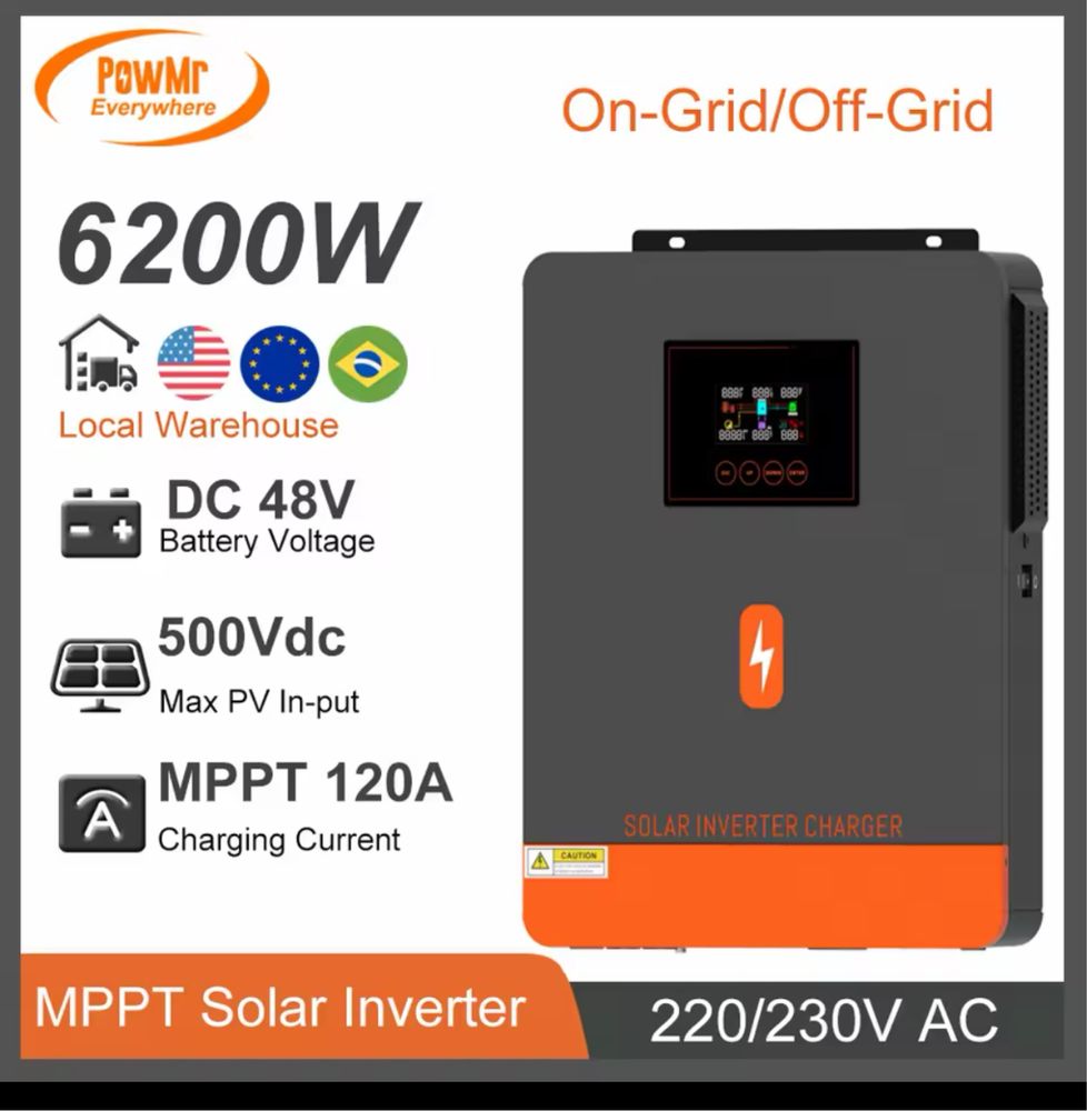 Гібридний інвертор PowMr 6.2KW