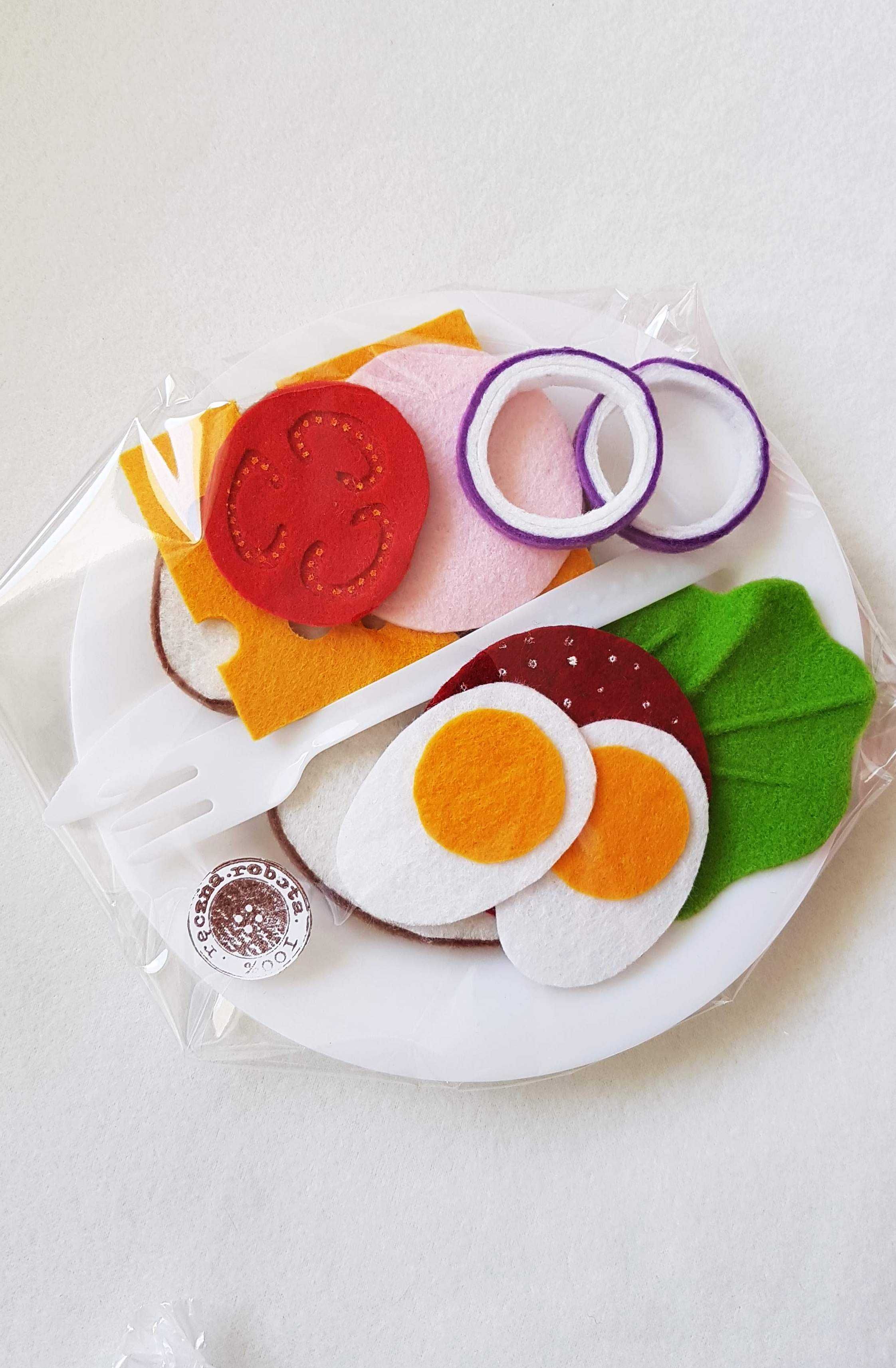 Filcowe jedzenie - 2 zestawy - Zestaw kanapkowy i Warzywa, Kapusta