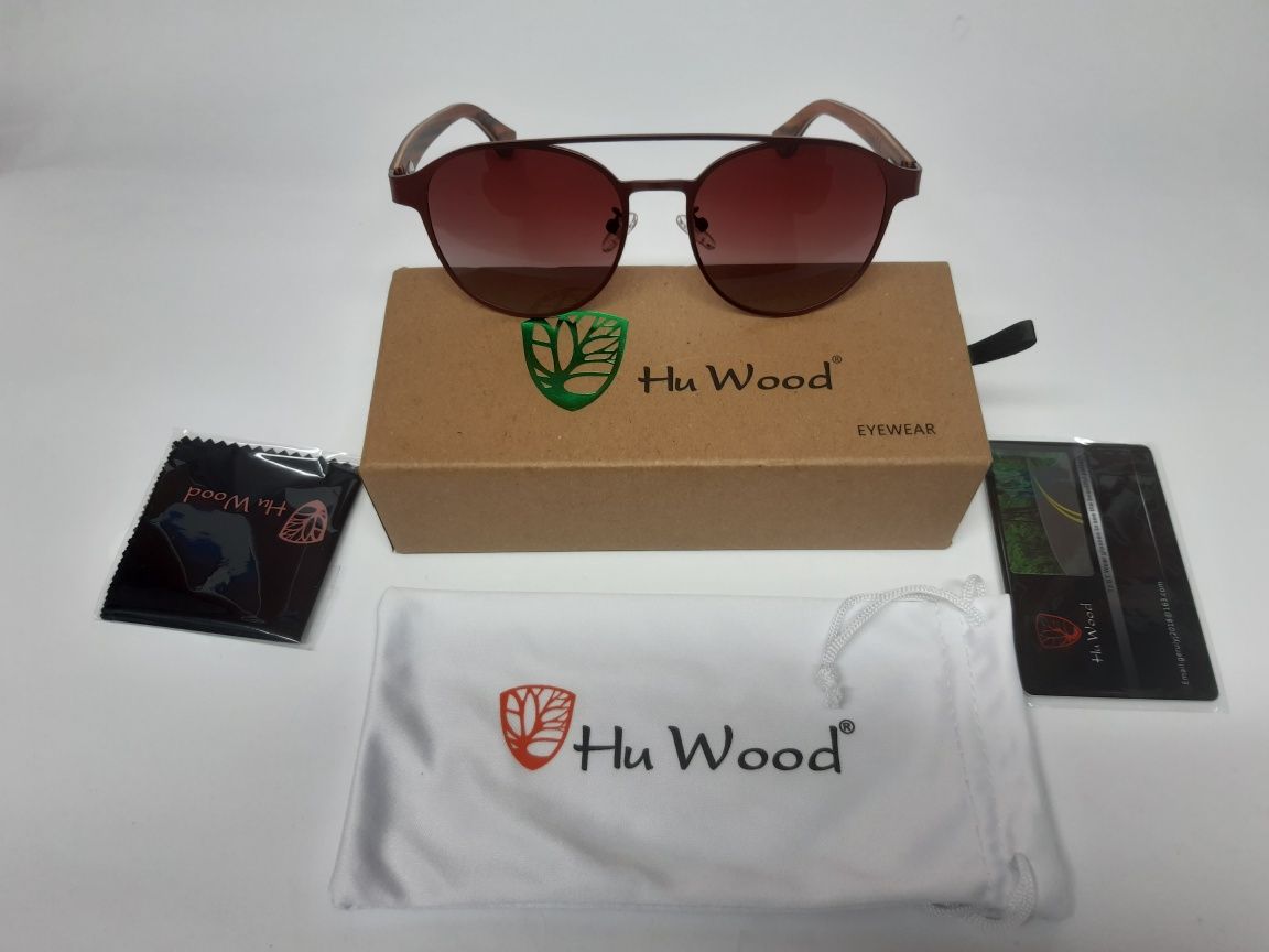 Okulary przeciwsłoneczne drewniane Hu Wood z filtrem UV-400 i polar.