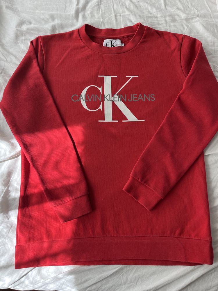 Bluza Calvin Klein CK czerwona S 36