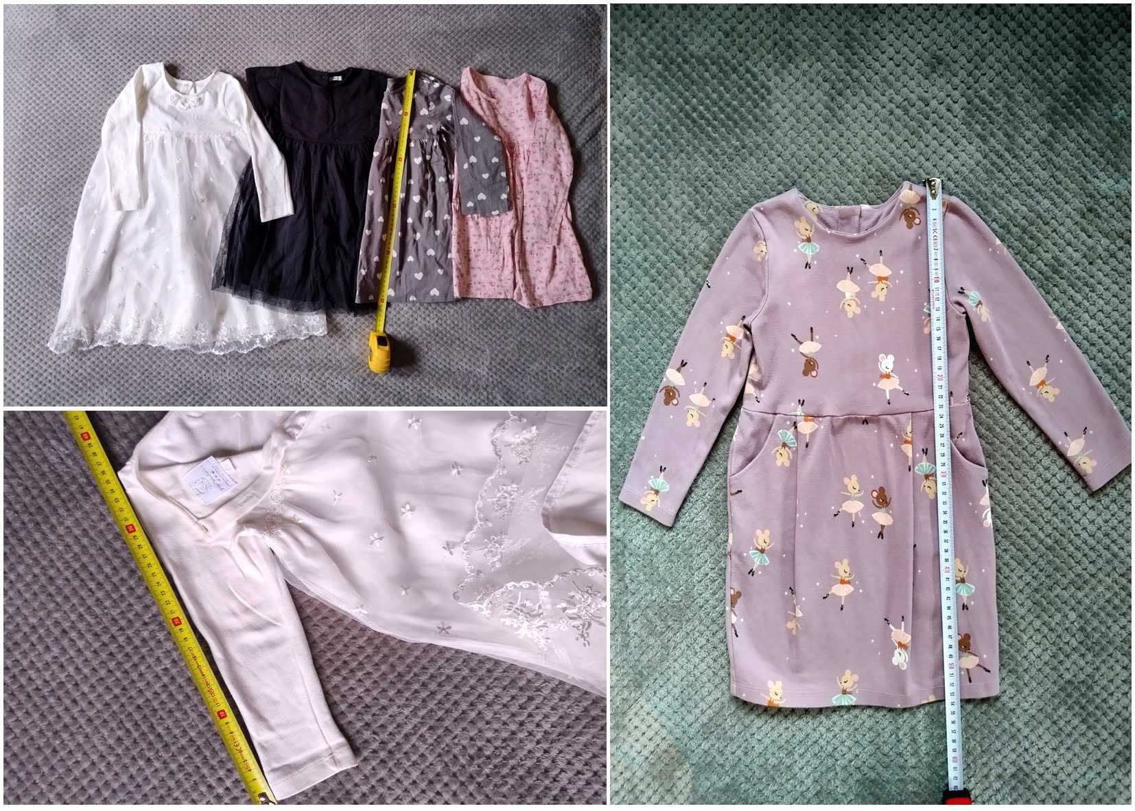 SUKIENKI r. 98, Smyk, H&M, Zestaw-5szt, BDB, Bawełna +GRATIS!