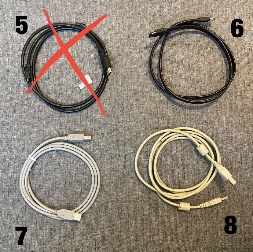 Різні кабелі, шнури, зарядки: USB, SATA, UTP, Jack, CAT та ін.
