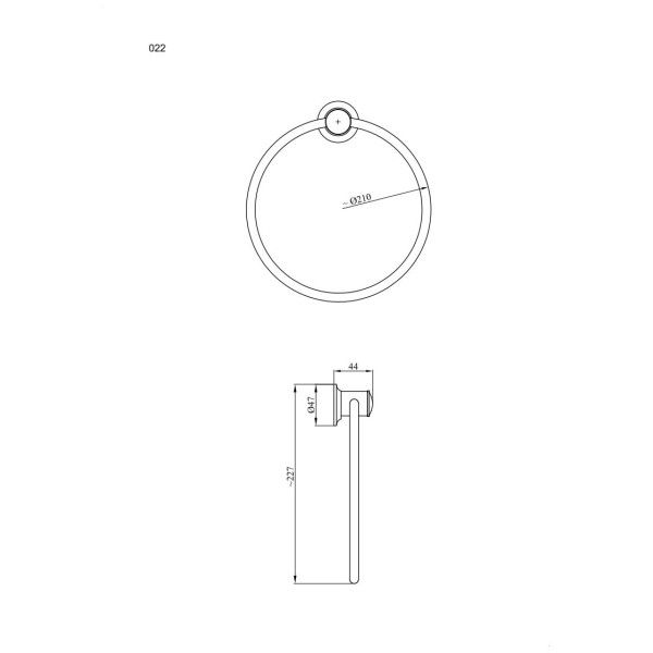 Wieszak kółko ANDEX Classic 022CC chrom