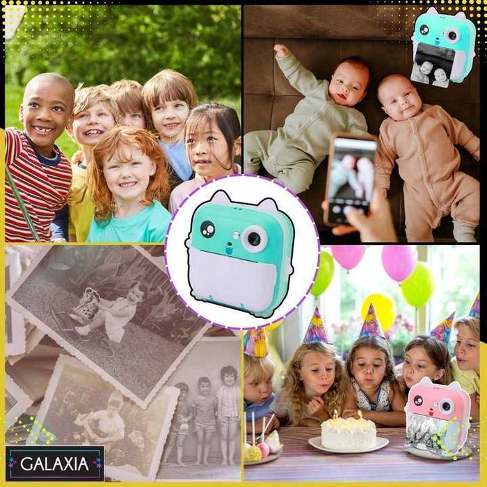 Mini Drukarka Drukuś Termiczna Aparat Natychmiastowy Dzieci 11 Rolek
