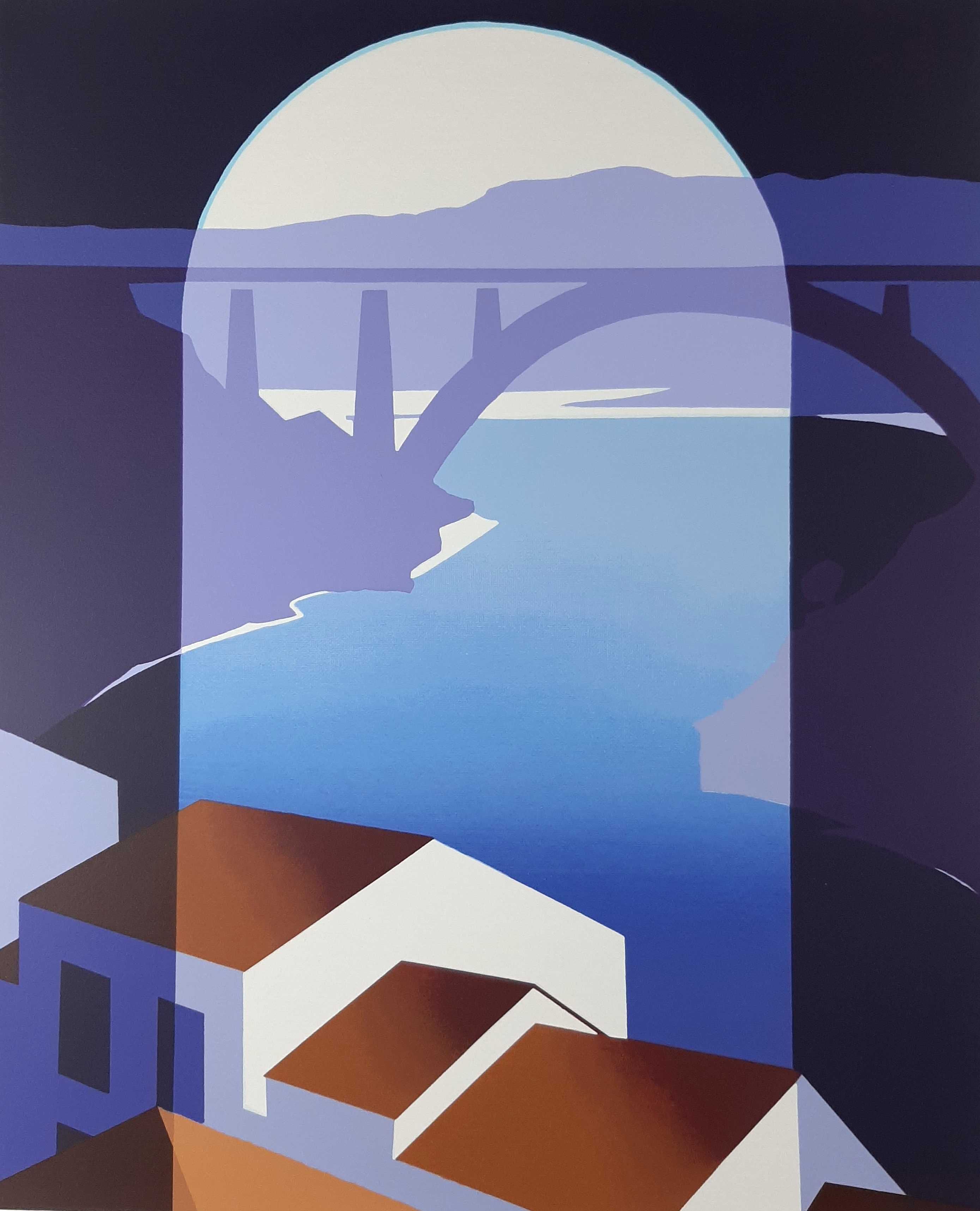 Cidade do Porto Serigrafia de Carlos Dugos