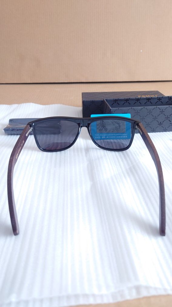 Okulary przeciwsłoneczne z polaryzacją UV400 jak drewniane Męskie