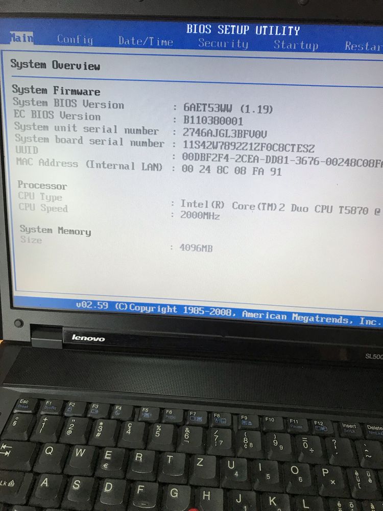 Lenovo ThinkPad SL500