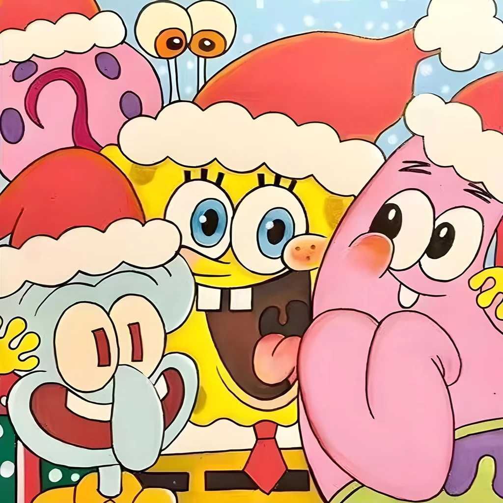 Malowanie diamentowe SpongeBob (rozmiar 30х40)