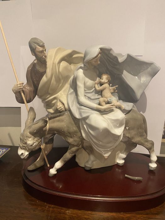 Lladró 1610 - estatueta de porcelana  "voo para o Egito"