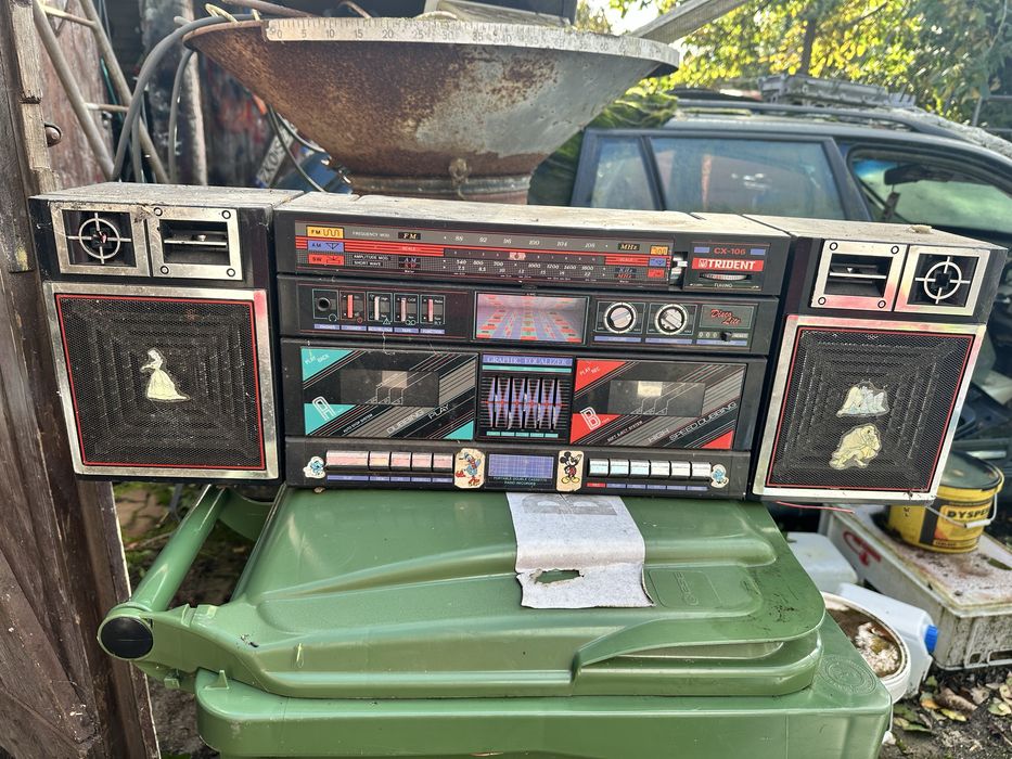 Radio trident radiomagnetofon boombox prl retro