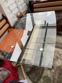 Stół szklany jadalniany salonowy 150x90