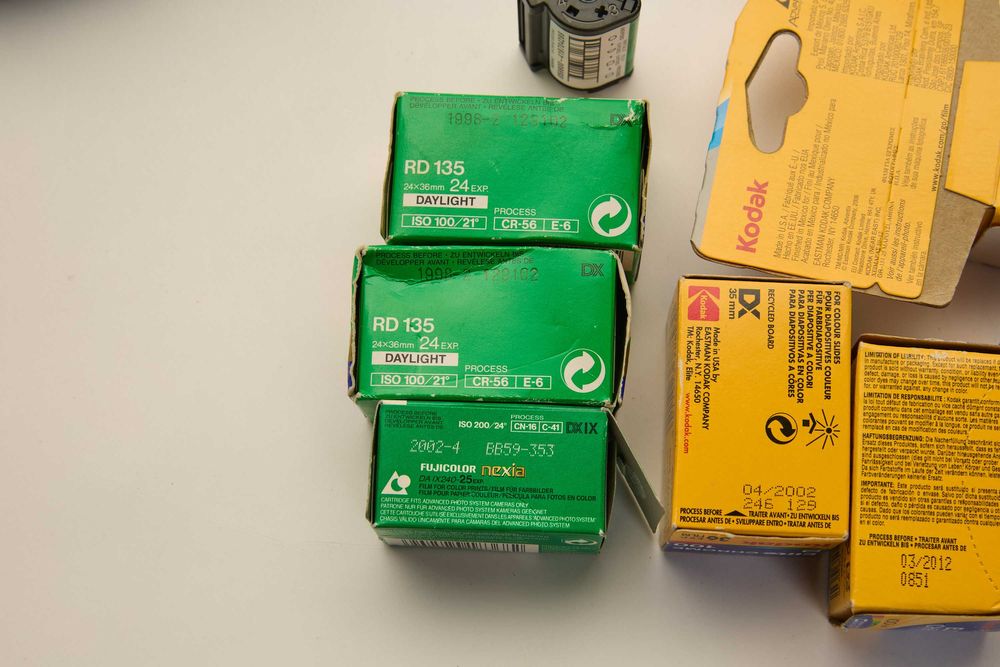 Filmy 35mm i APS kolor stare Kodak Fuji AGFA