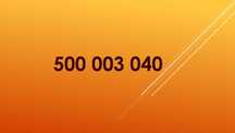 Złoty numer 500.003.040