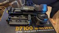Obiektyw portretowy Nikon 50 f 1.8 plus grip do D7000 z baterią.
