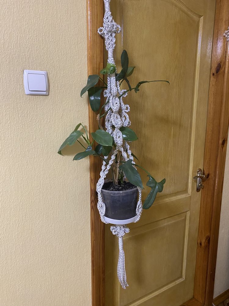 Кашпо макраме подвесное