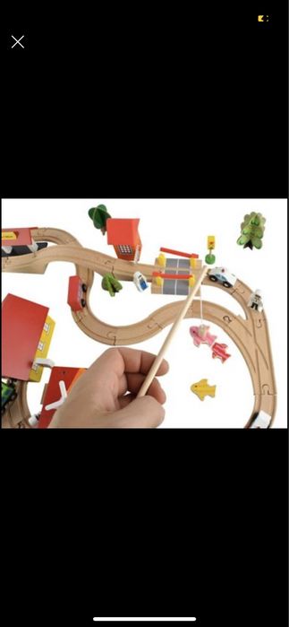 Kolejka drewniana gigant duża