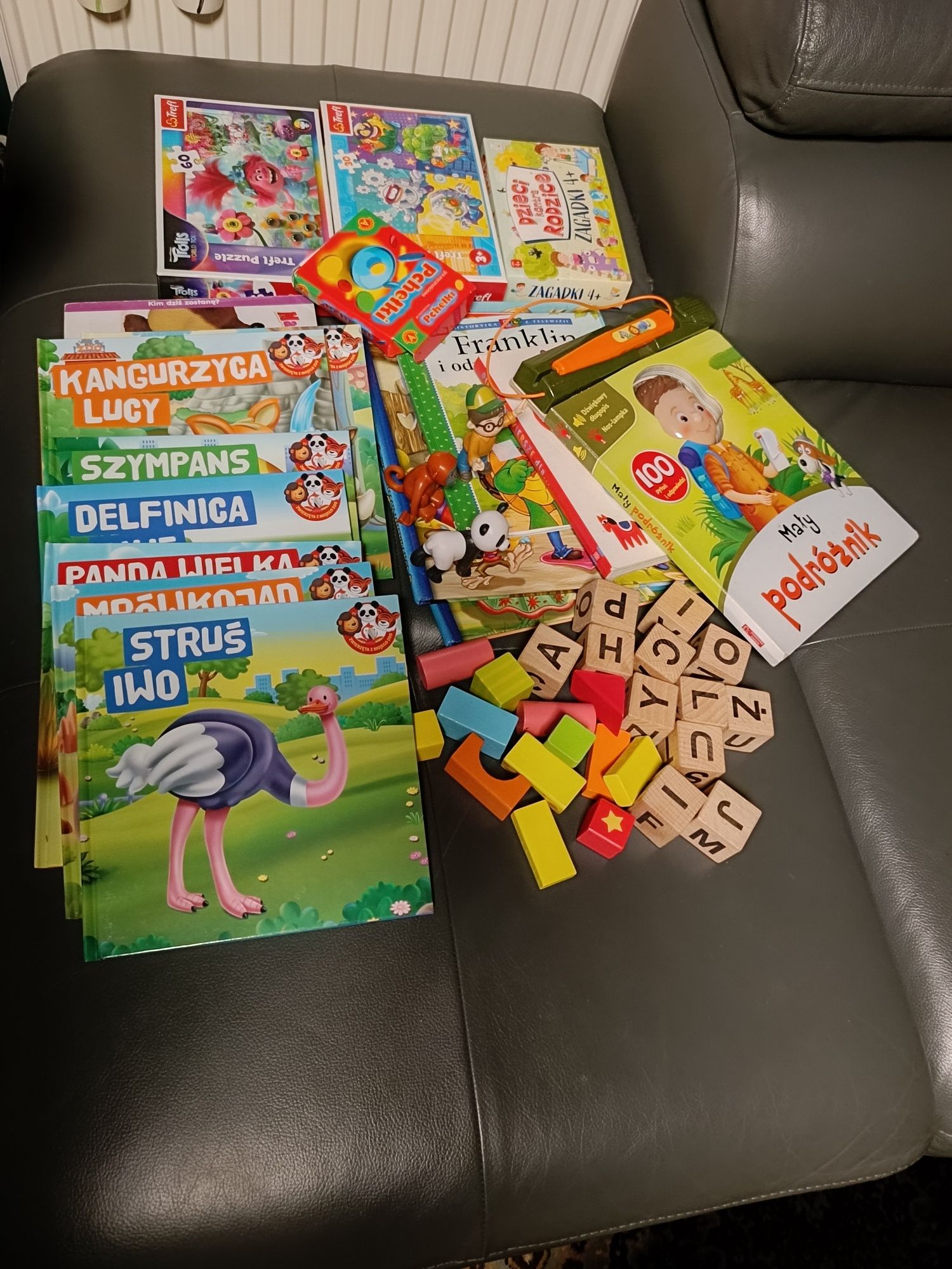 Duży zestaw książki,gry, puzzle dla dziecka
