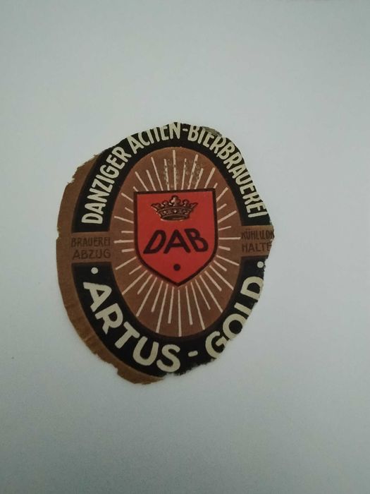 Browar Gdańsk przedwojenna etykieta na piwo