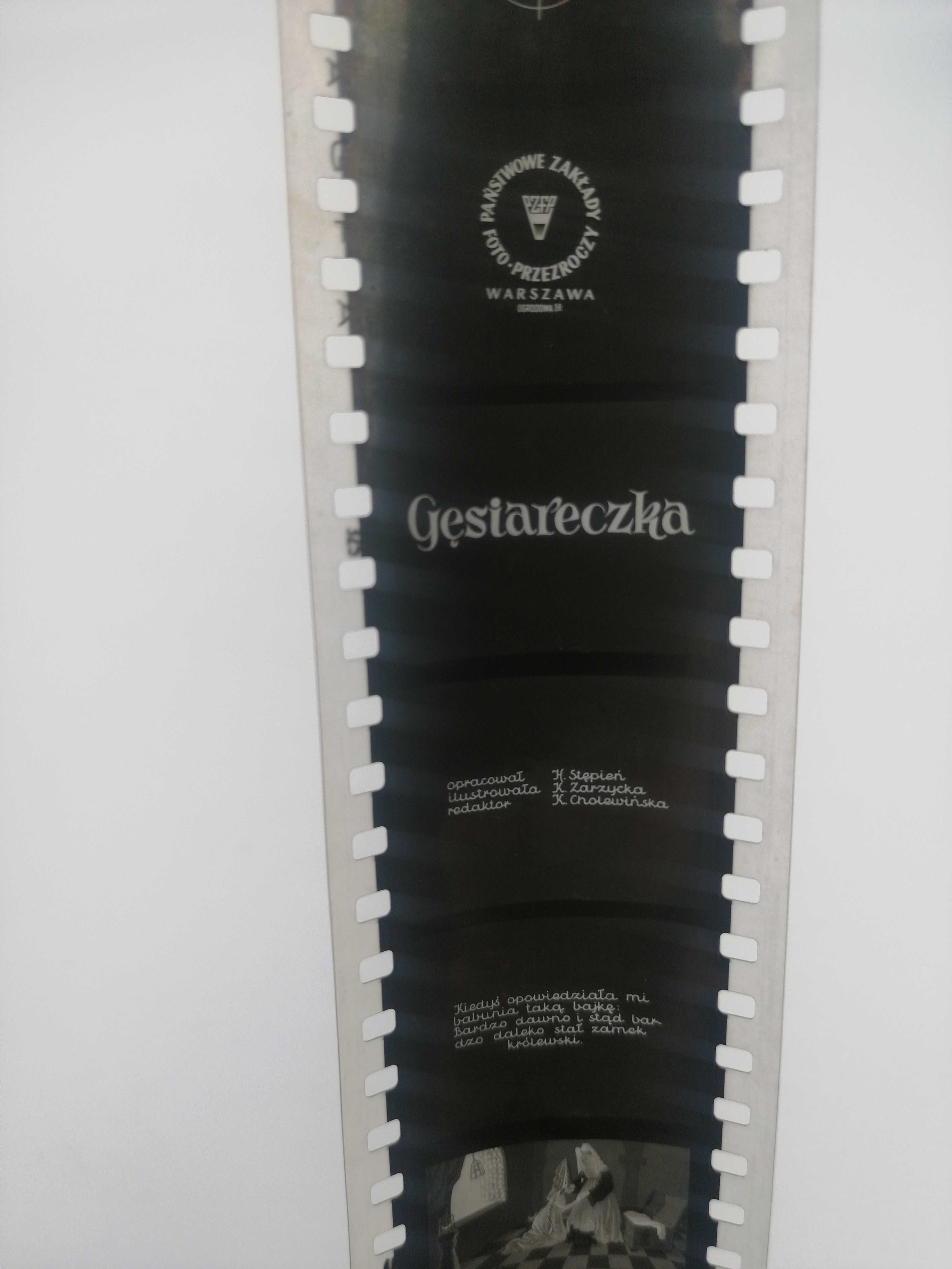 Bajka na rzutnik Ania Jacek Gęsiareczka PZFP klisza z PRL