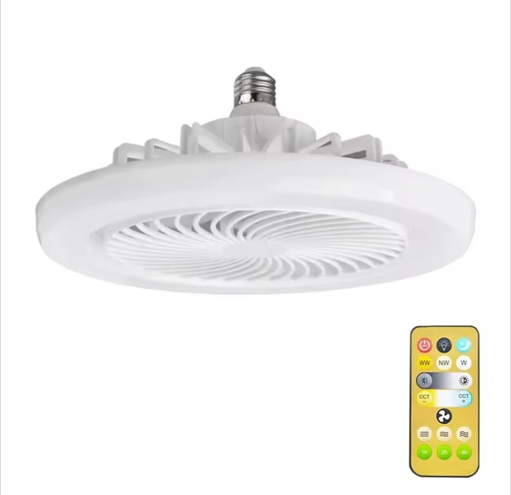 LED Люстра лампа с вентилятором и пультом ДУ