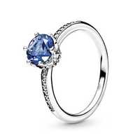 Anel Blue Sparkling Crown Pandora em Prata de Lei 925 Novos
