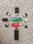 10x USB Adaptery, odbiorniki, pendrive EMTEC 64gb, gioteck