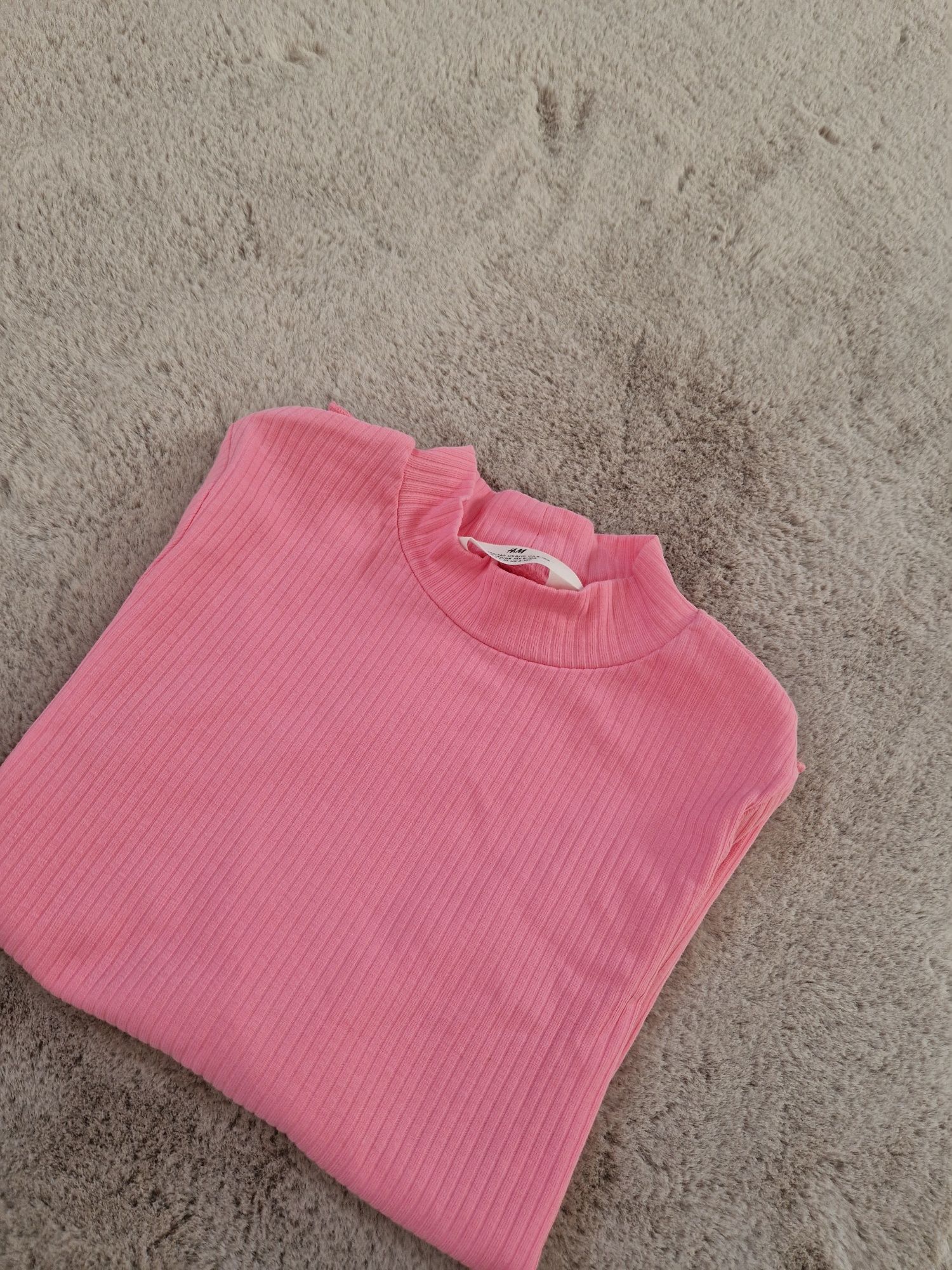 Bluzka h&m 134 cm 8-10 lat różowa nowa