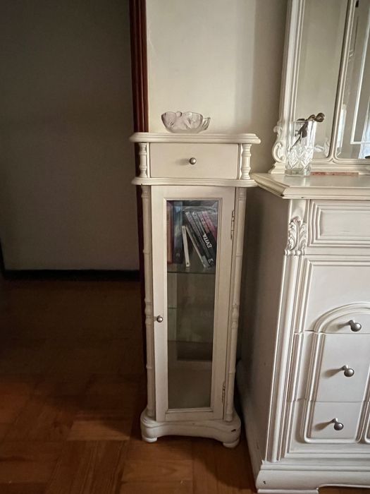 Conjunto de Móveis para Quarto - Branco, Madeira Maciça