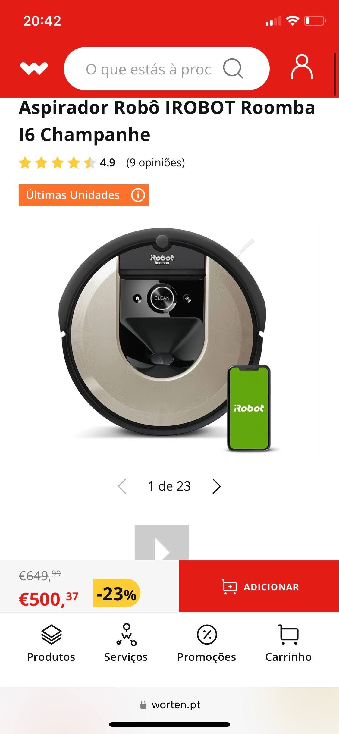 iRobot Roomba i6 - ótimo estado