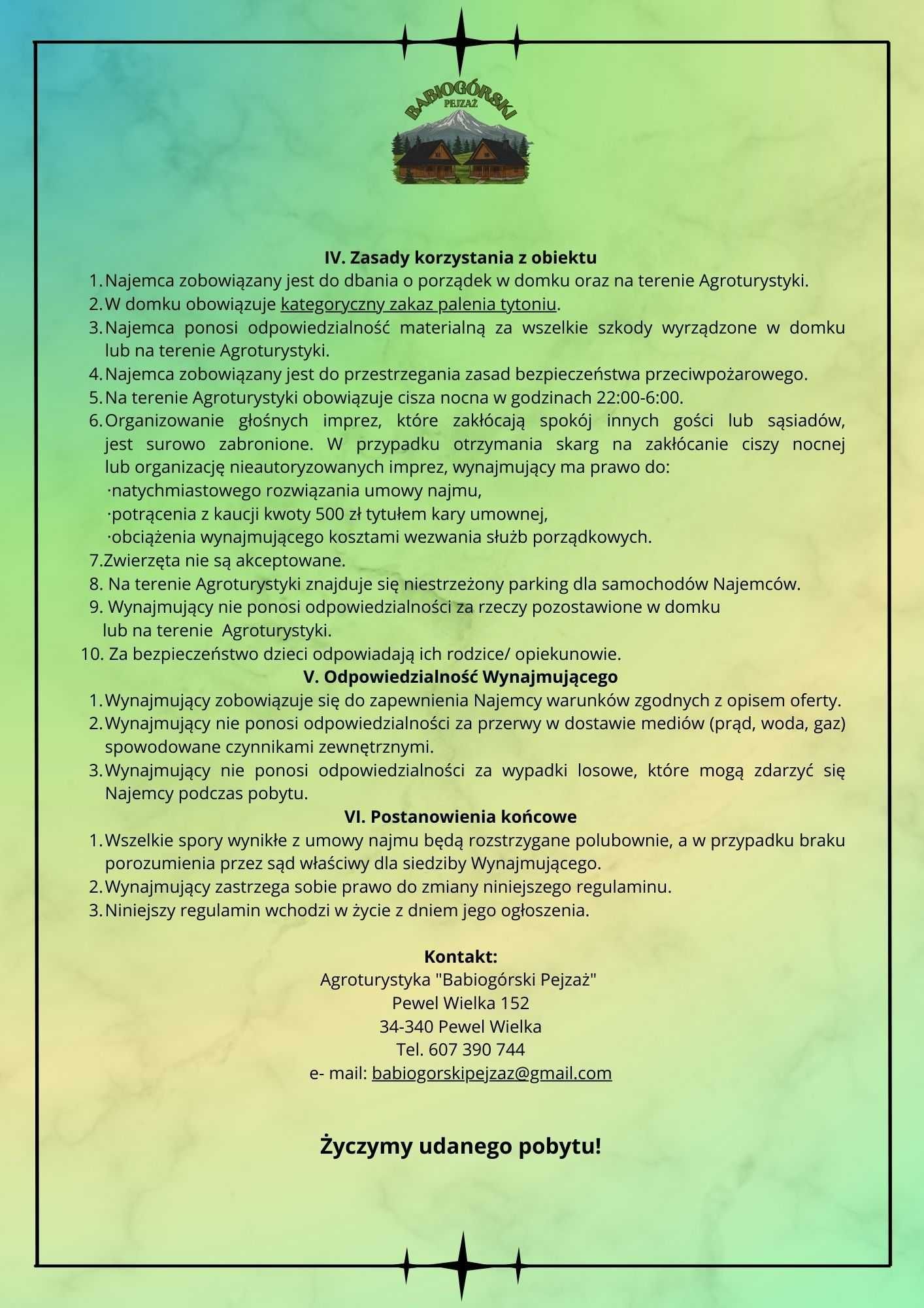 Domki w Beskidach- Agroturystyka "Babiogórski pejzaż"
