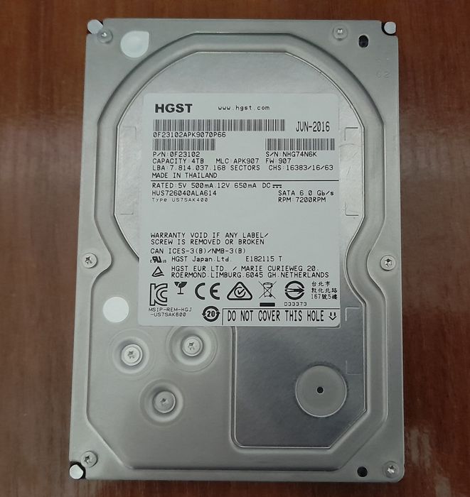 Жорсткий диск. Hitachi Ultrastar 7K6000 4TB
