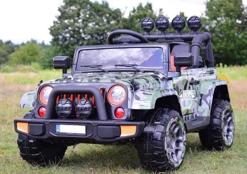 JEEP 4x4 Wrangler Terenowy Auto AKUMULATOR Motor Elektryczny 2 DZIECI