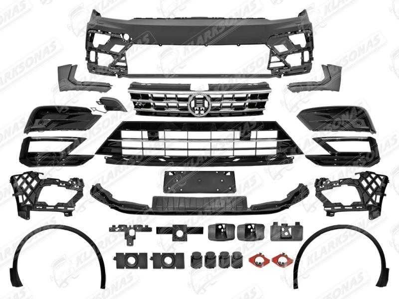 Бампер R-line на VW TIGUAN 2016+ PVW04142R-KO,PVG04295SET,PVG04296SET