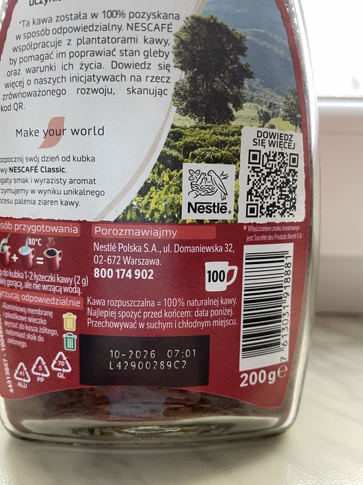 Kawa Nescafe rozpuszczalna