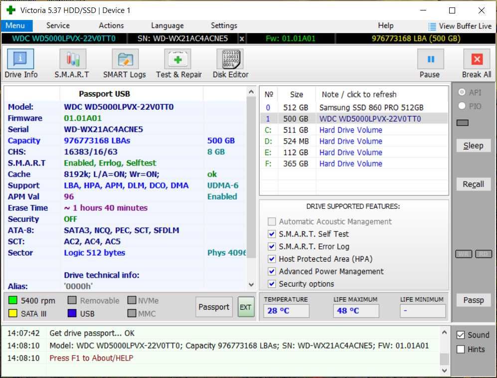 Жорсткий диск WD5000LPVX 3.5 500GB