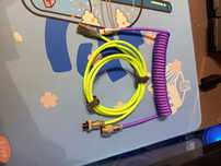 Kabel spiralny/coiled aviator usb-C/usb-A