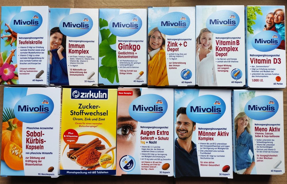 Mivolis Doppel herz вітаміни Магнезий Кальций+Д3 Омега3 з Німеччини .