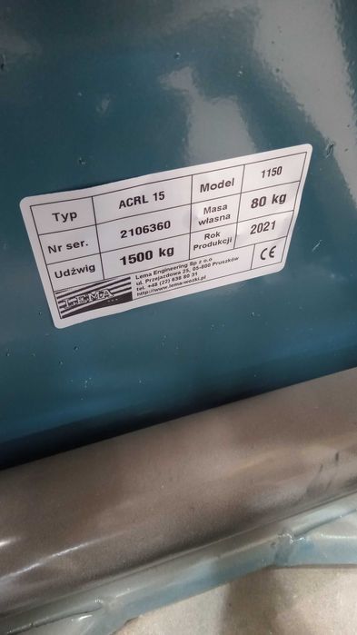 Wózek paletowy nisko profilowy LEMA Model ST 0051