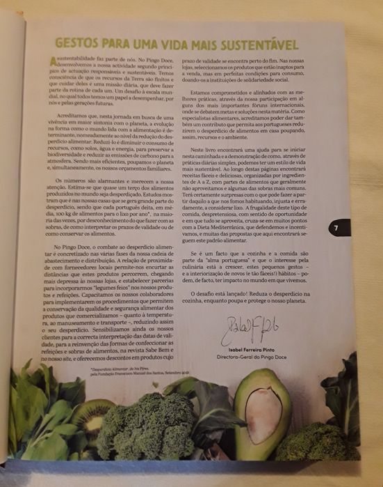 Livro: Desperdício Zero À Mesa com o Pingo Doce, novo!