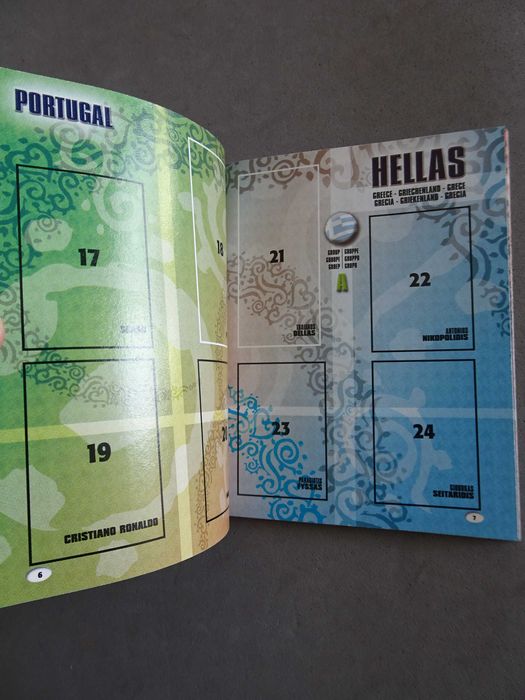 Caderneta de cromos de futebol Euro 2004 Panini - Pocket collection