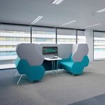 Sofa wypoczynek HEXA Wall dwuosobowa  biuro hotel budka akustyczna