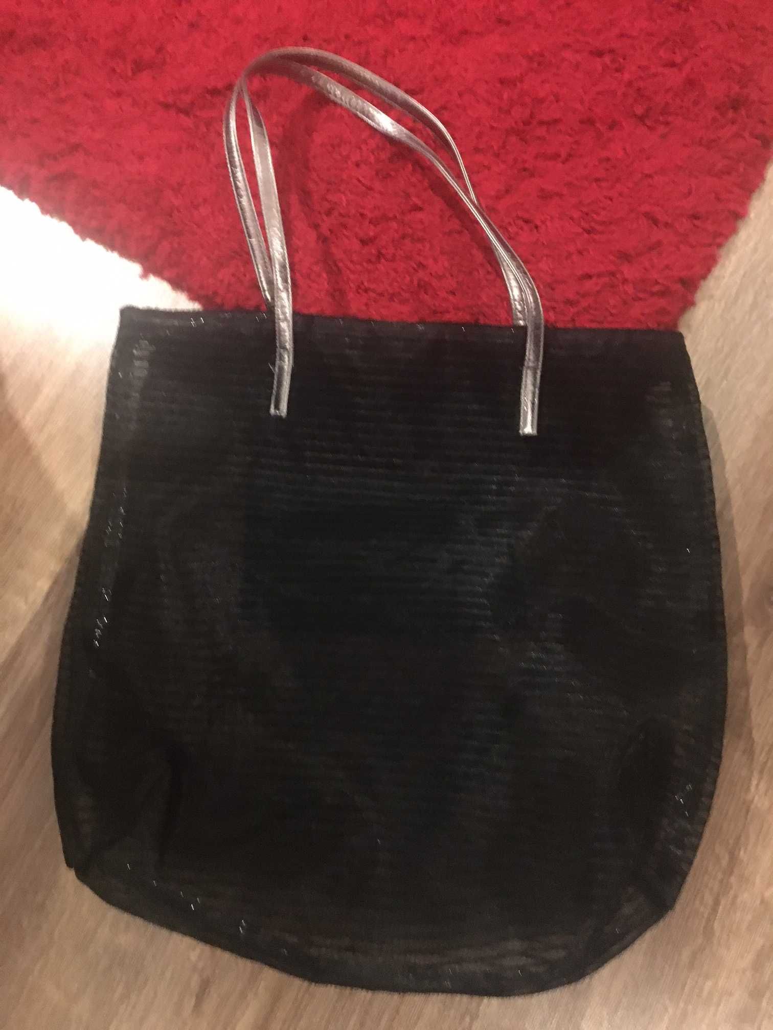 Torba plażowa nowa prostokątna zapinana na zamek o wym. 38/45 cm