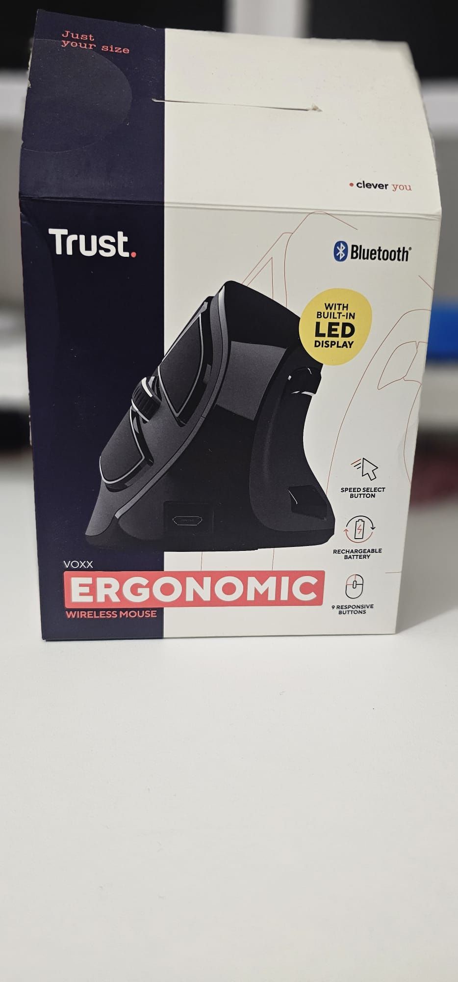 Rato vertical ergonómico sem fios