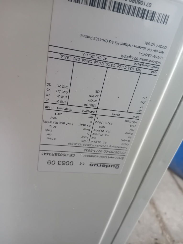 Piec Buderus Gaz