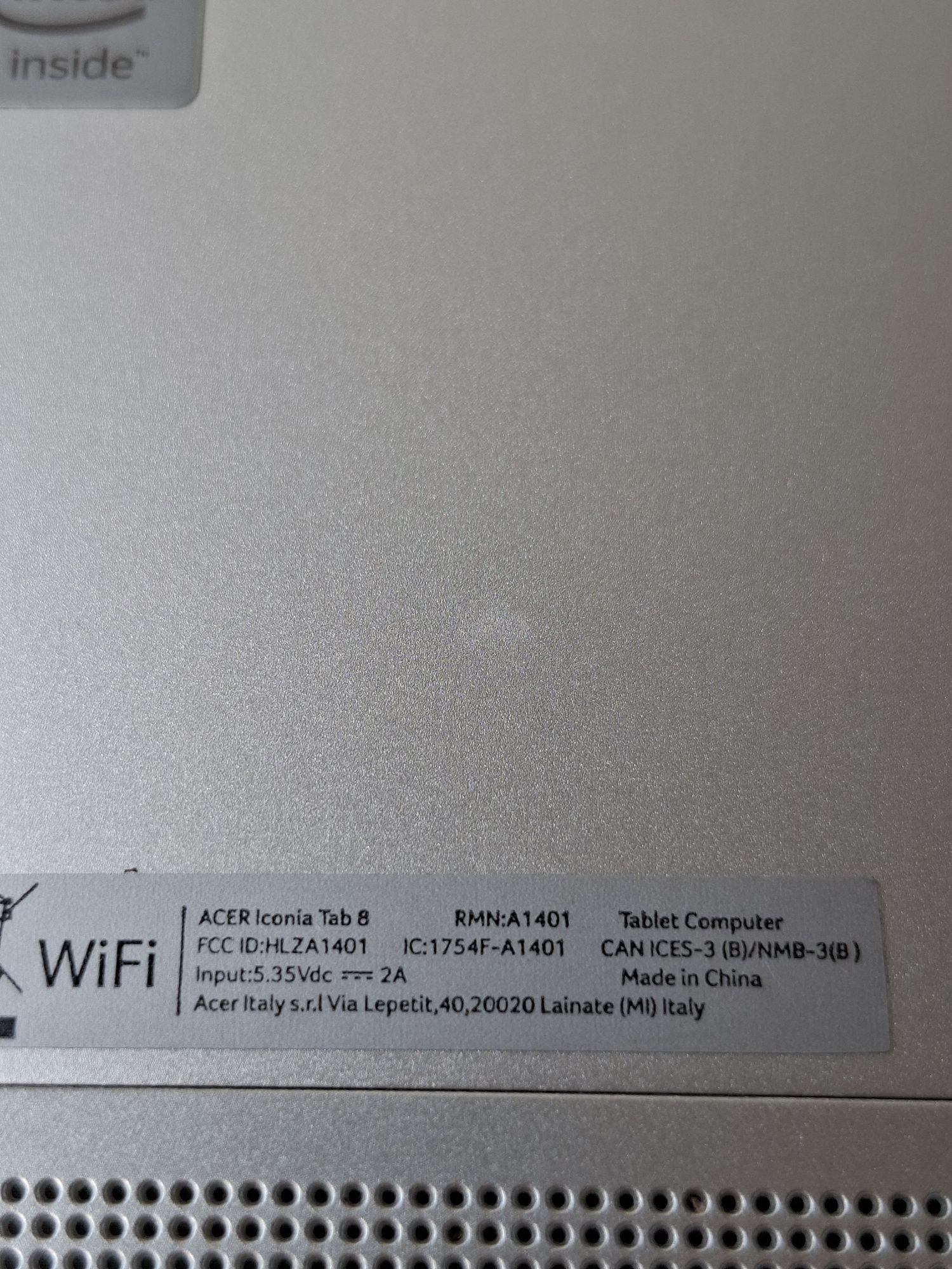 Планшет Acer Iconia Tab 8