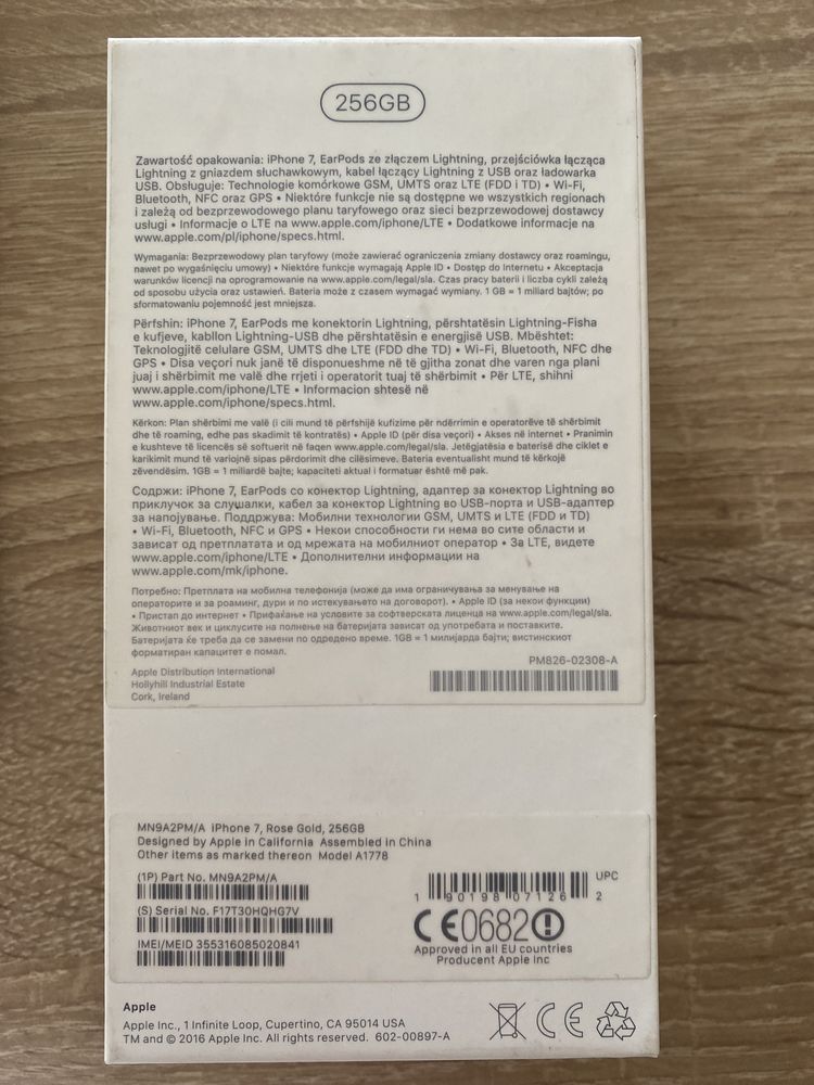 Iphone 7 256GB różowy stan bardzo dobry